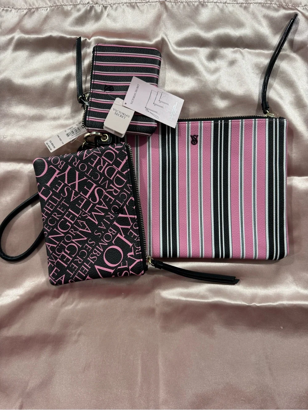 Victoria’s Secret Wristlet Travel Pouch Trio